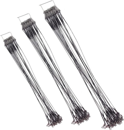 100 /72Stk Stahlvorfach Edelstahl mit Wirbel 13-25 cm 5 Farben für Raubfisch - Bild 10 von 20