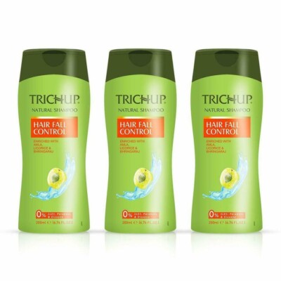 Trichup Hair Fall Control Herbal Hair Shampoo, 200 ml (Pack of 3)