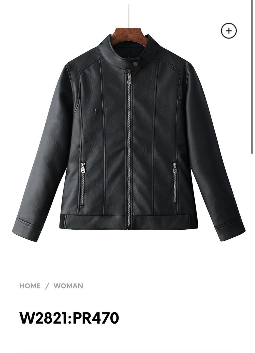 Ferrari F Collections- Made in Italy Faux leather womens jacket