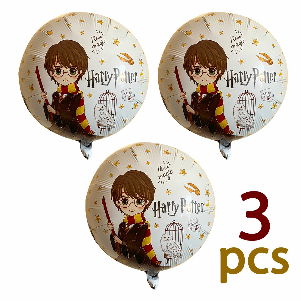 HARRY POTTER BALLOON 18'' foil mylar balloon helium air Supershape (3 pcs  PACK)