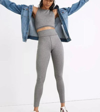 NWT Madewell MWL Form High-Rise 25" Leggings - NB878 - Grey - Size S