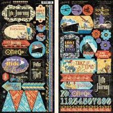 Graphic 45 LIFE'S A JOURNEY - Cardstock Stickers #4501949