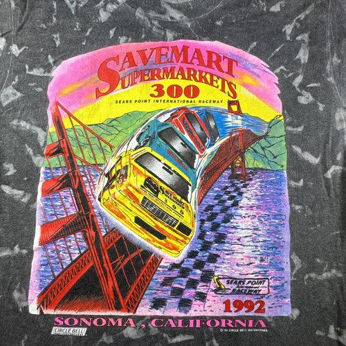 Vintage Race T Shirt L Savemart Supermarkets 300 Sonoma California 1992 - Bild 2 von 20