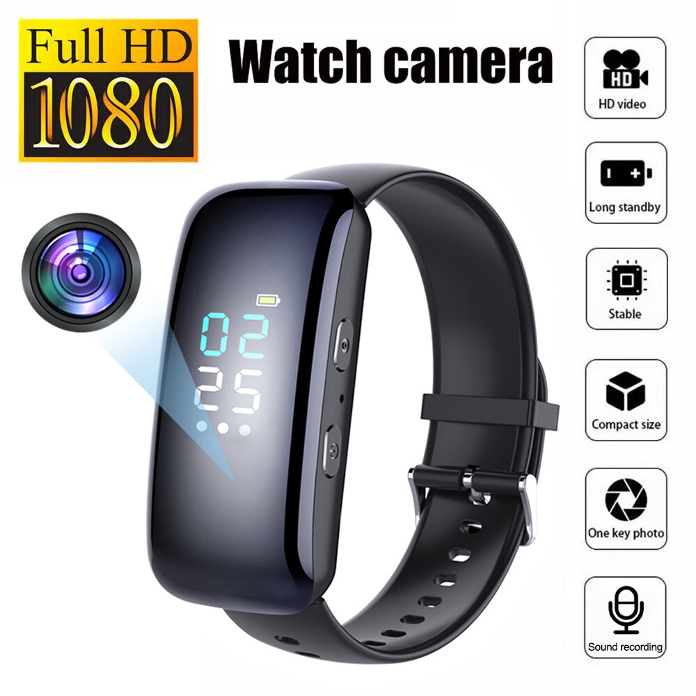 1080P Mini Camera Wrist Watch Sports Bracelet Video Recorder Camera DVR 8-256G