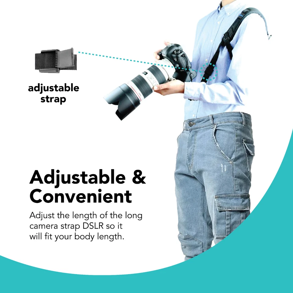 Quick Rapid Shoulder Sling DSLR Camera Strap+Steel Stainless Clip & Safety Strap - Image 3 of 4