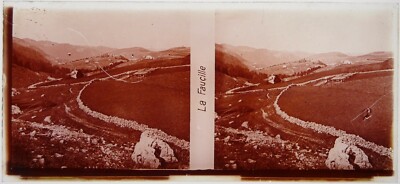 Vue Stéréoscopique Sur Verre - Bretagne Scène De Vie Animée - Format 6x13 Cm - Tirage Original 1934 - Occasion