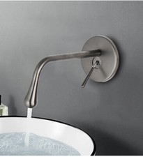 Bathroom 2 Holes Single Handle Wall Mounted Basin Sink Mixer Faucet Taps