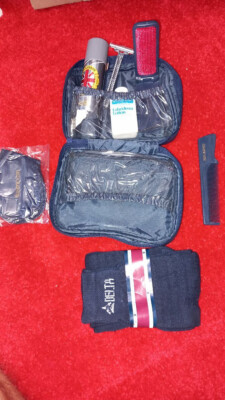 Delta Business travel Kit Kulturbeutel Leder Neu Rasierer