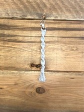 Boho Gray Spiral Macram  Keychain