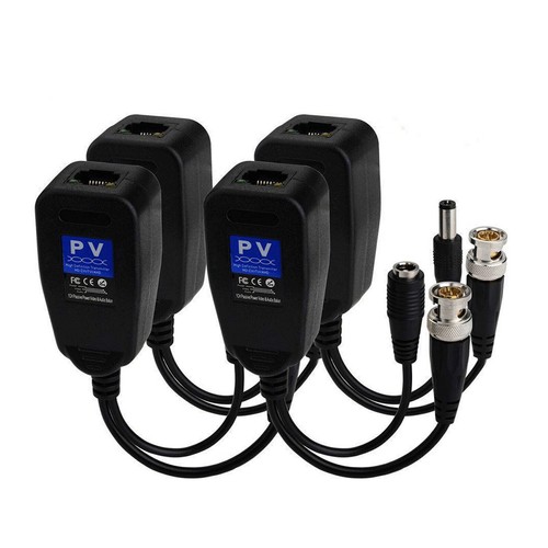 10PC CCTV Coax BNC Video & Power Balun Transceiver to CAT5e 6 RJ45 Connector - Picture 11 of 13
