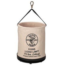 Klein Tools 5109S No. 6 Canvas Wide-Opening Straight-Wall Bucket