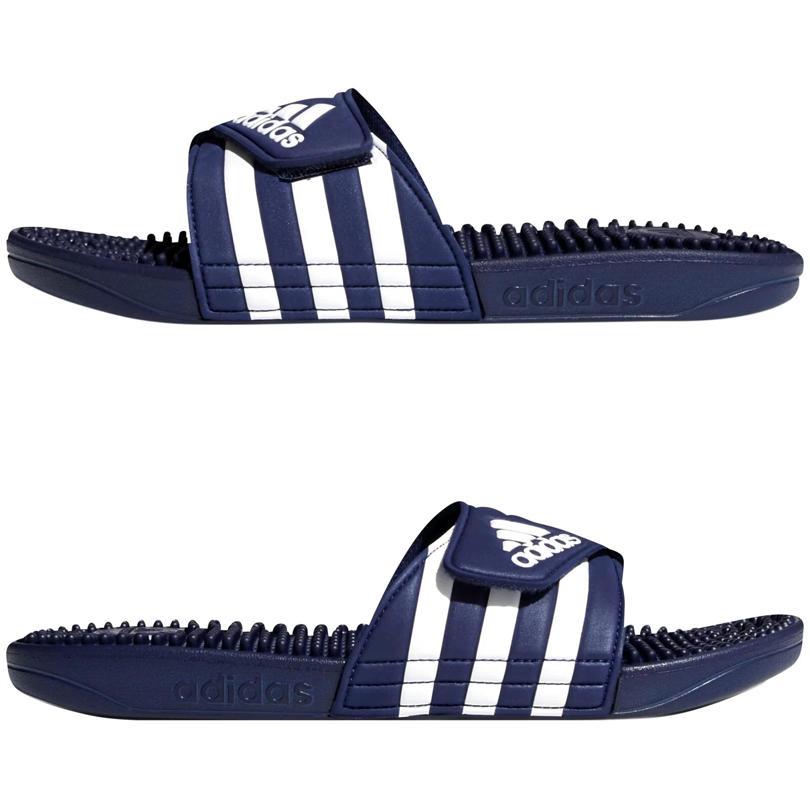 Adidas Sandalo Adulto Unisex Adissage Run Blu Scuro Bianco F35579 Uomo Taglie 6 13