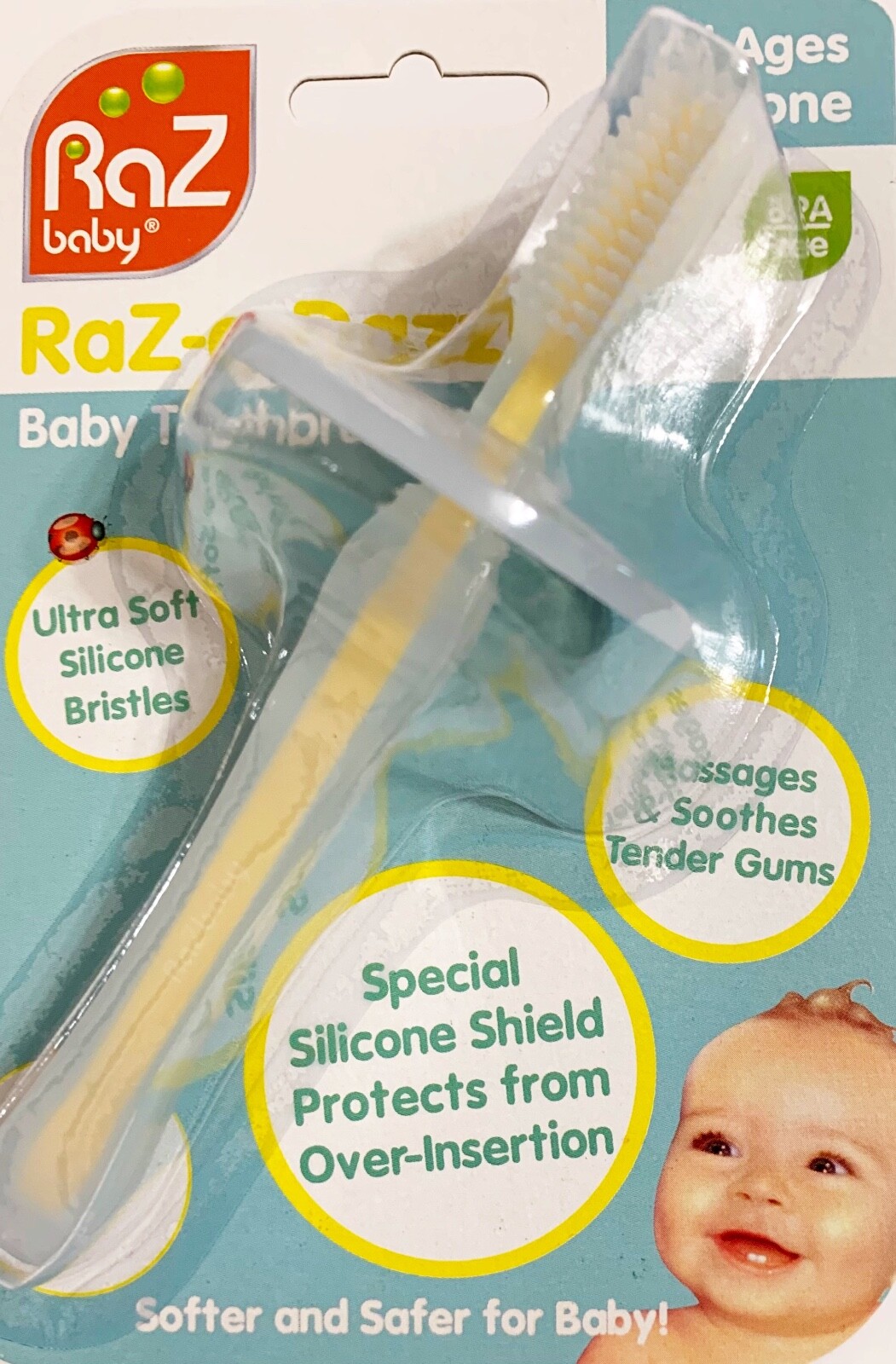 RaZbaby RaZ-a- Dazzle Silicone Baby Toothbrush | eBay