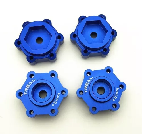 Treal X002V438NP Aluminum Wheel Hub Spacer +5mm (Blue) for Losi LMT V2