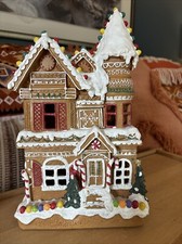 Light Up Victorian Gingerbread House 12  Sparkly Snow Christmas Holidays Candy