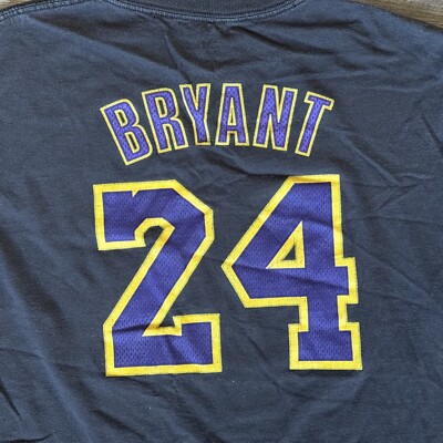 Adidas Kobe Bryant #24 Los Angeles Lakers Tee T Shirt Mens Size