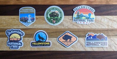 A set of Seven (7) Yellowstone National Park Sticker Decal 3''