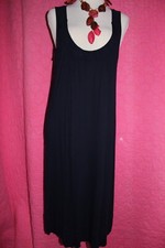 J CREW Navy Blue Maxi Dress XS Rayon Jersey Sleeveless Shift Deep Scoop Neck