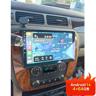 For GMC Acadia Yukon Sierra 2007-14 Apple Carplay Android14 Car Stereo Radio 64G