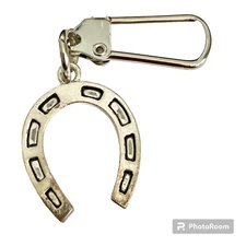 Vintage Horseshoe Clip Charm Zipper Pull Purse Backpack Cowgirl Western Keyring