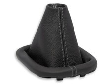 SCHALTMANSCHETTE FUR HYUNDAI ix35 2009-2015 SCHALTSACK NATURLEDER NAHT GRAU