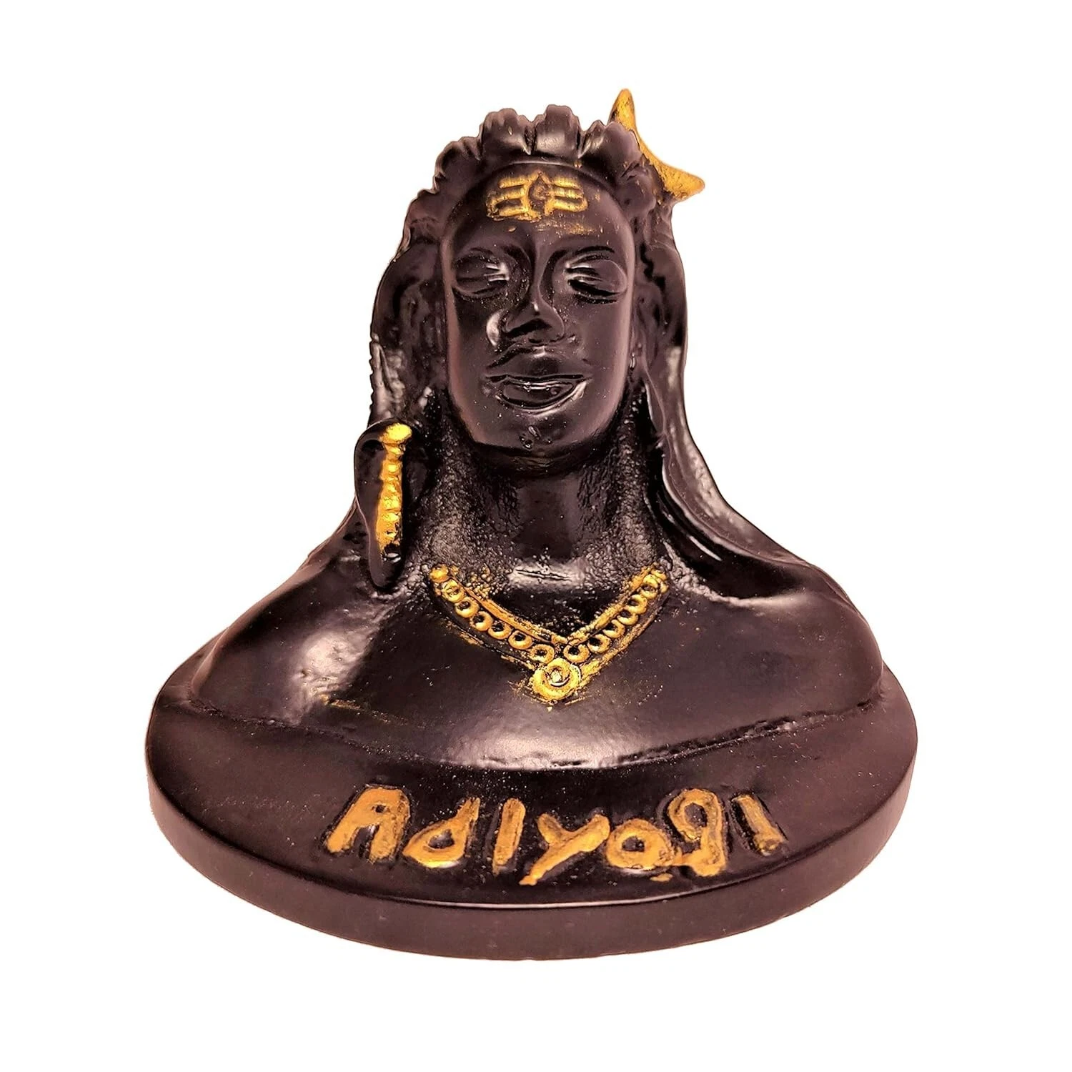 Adiyogi Signore Shiva Metallo Idolo Cruscotto Decorazione Scultura Statua
