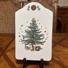 Nikko Christmastime Christmas Tree Ceramic Snack Cheese Board Japan In Box