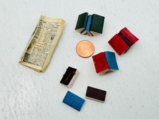 Vintage Dollhouse Furniture 1:12 Miniature Library Books Lot  Newspaper