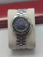 Skin Diver Festina Automatic Watch Swiss Made 1970s Women Blue Dial 