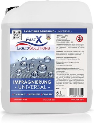 Imprägniermittel Universal NANO Abperleffekt Fast-X 5,0 Liter