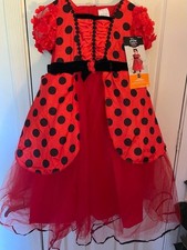 Ladybug Polka Dot Red Kids Costume Dress - 4t/5t NWT Halloween