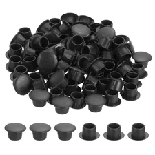 250Pcs Plastic Hole Plugs, Black 7/16"x1/4" Hole Cover for Holes(8mm)