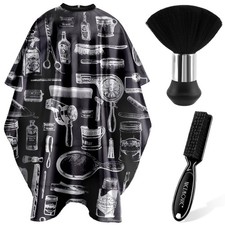 NICEMOVIC Hair Cutting Barber Cape for Men Women Kids with Neck Duster Brush ...