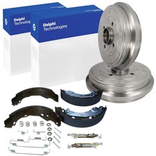 DELPHI Bremstrommel Bremsbacken Rep-Satz Hinten für NISSAN MICRA IV K13