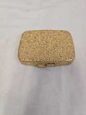 Revlon Love Pat Gold-Tone Powder Compact Vintage 1960s