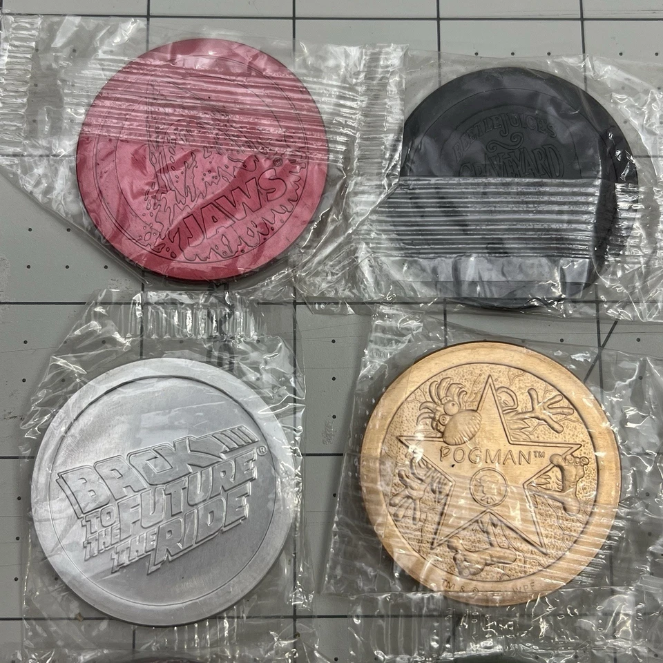 Vintage Mcdonalds Universal Studios Pogs Slammers Complete Set Of 8 1994 - Image 4 of 4