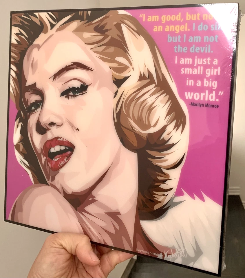 Wall Decor Funny Pop Art Marilyn Monroe Poster w/Wooden Frame 10" Keetatat (A) - Image 3 of 4
