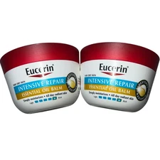 2x Eucerin Intensive Repair Essential Oil Balm 7oz Very Dry Skin Sealed