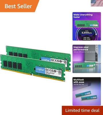 2x8GB 3200MHz Desktop Memory Kit   Seamless Installation & Multitasking Boost