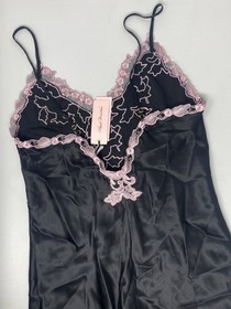 Agent Provocateur Darina Black Pink Silk Slip Medium NWT $1,335