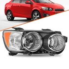 Headlight Right Side Lamp Fit For 2012-2016 Chevy Sonic Chrome Amber Halogen