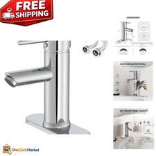 Elegant Chrome Bathroom Faucet: Water-Saving, Easy Installation for 1-3 Holes