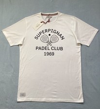 Men’s Superpignan Padel Club 1969 T-Shirt – White – Short Sleeve Size XXL