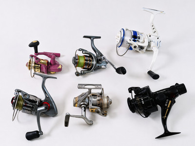 Lot 6 Spinning Fishing Reels Okuma Shakespeare Mixed READ