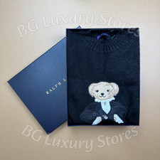 POLO RALPH LAUREN Polo Bear Knit Sweater Black Women's M NWT w/ Box