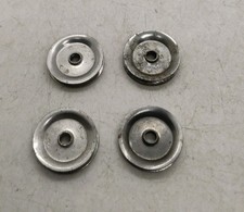 Gilbert Erector Part AM Nickel Plated Steel Special Pulley No Holes Lot of 4