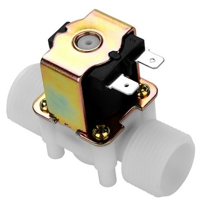 12V DC DN20 G3/4 Solenoid Valve Plastic Brass Solenoid Valve for Water Pipes