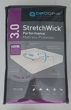 Bedgear Performance Mattress Protector Split King 3.0. StretchWick White (B2-CL)