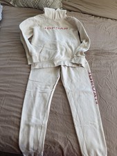 Jordan Boys XL 13-15 Years Beige Cotton Sweatshirt Sweatpants Set