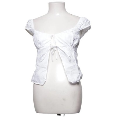Bershka, Crop Top, Größe: M, Weiß, Einfarbig, Damen #ExW